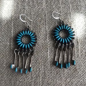 Turquoise sterling silver earrings